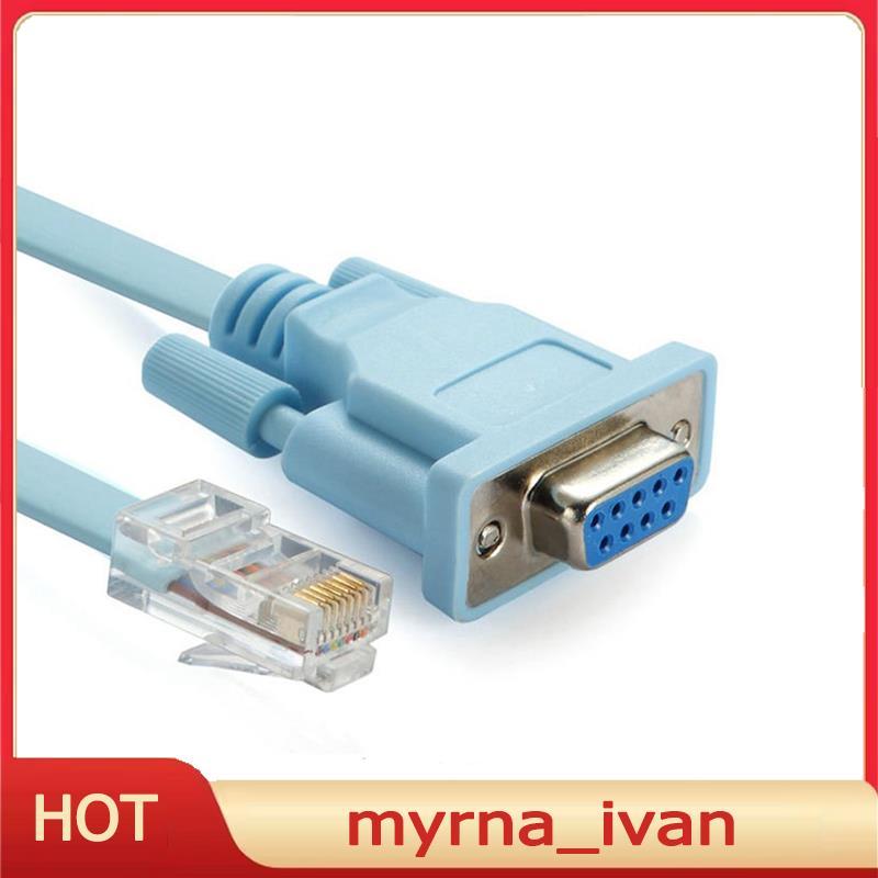 สายคอนโซล USB RJ45 Cat5 Ethernet To Rs232 DB9 COM พอร์ต Serial หญิงเราเตอร์อะแดปเตอร์เครือข่ายสาย 1.