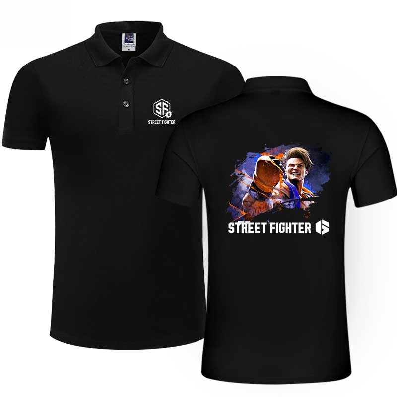S-3XL Street Fighter 6 Polo Shirt | SF6 Fighting Game Fanwear Unisex เสื้อโปโลเกมต่อสู้ Street Fight