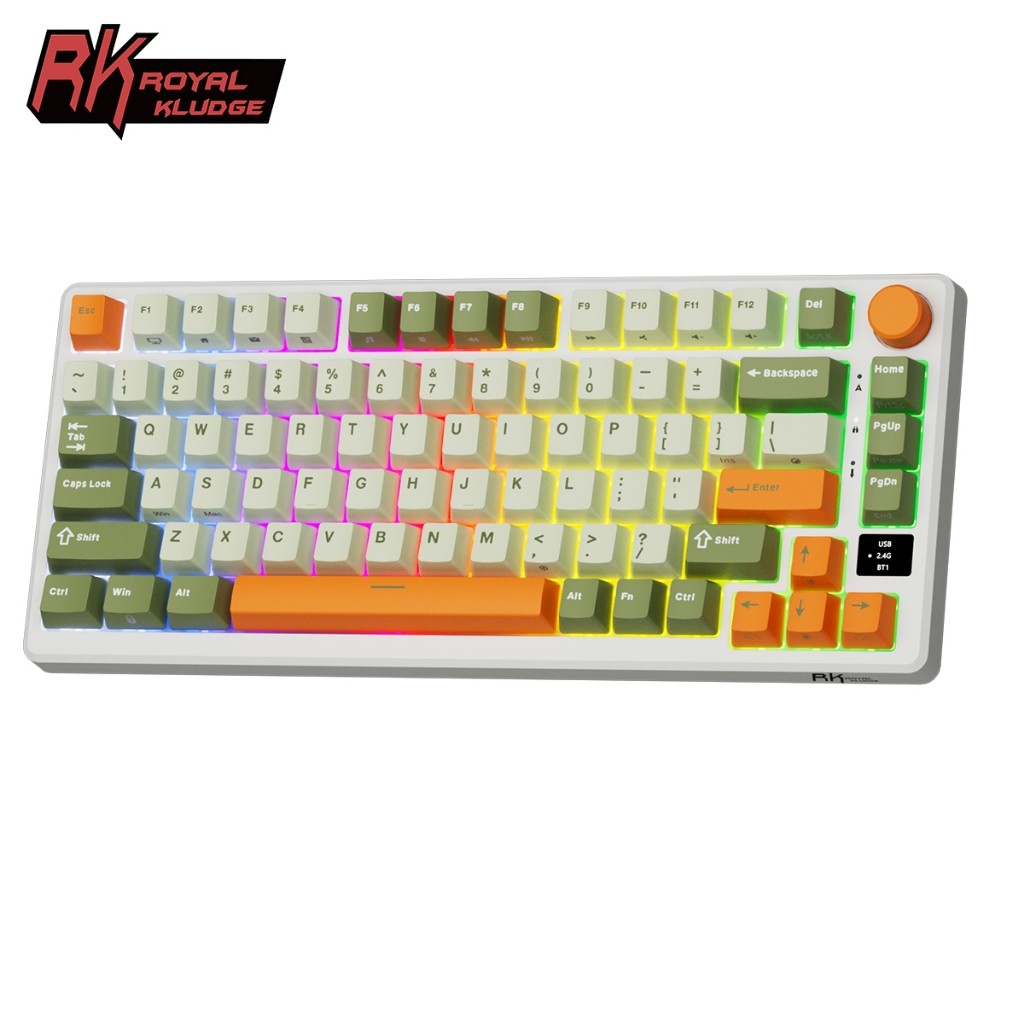 RK Royal Kludge RKM75 Tri-mode RGB แบบมีสาย Bluetooth 2.4G 75Key ไร้สาย 3 โหมด Hot-Swap