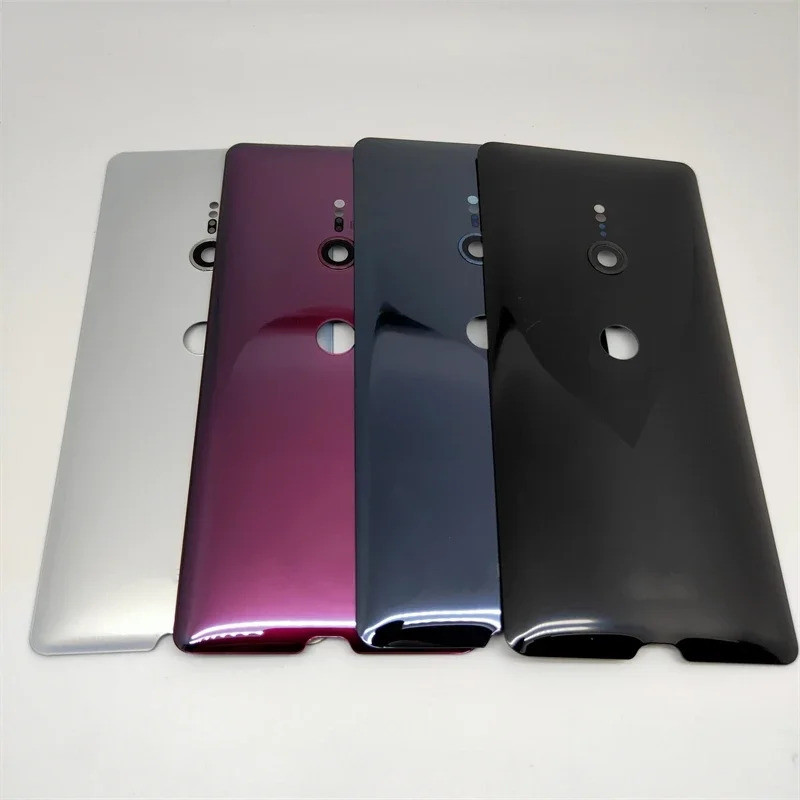 Glass Back Battery Cover For Sony Xperia XZ3 H9436 H8416 Rear Battery Door Housing Case Camera Lens 