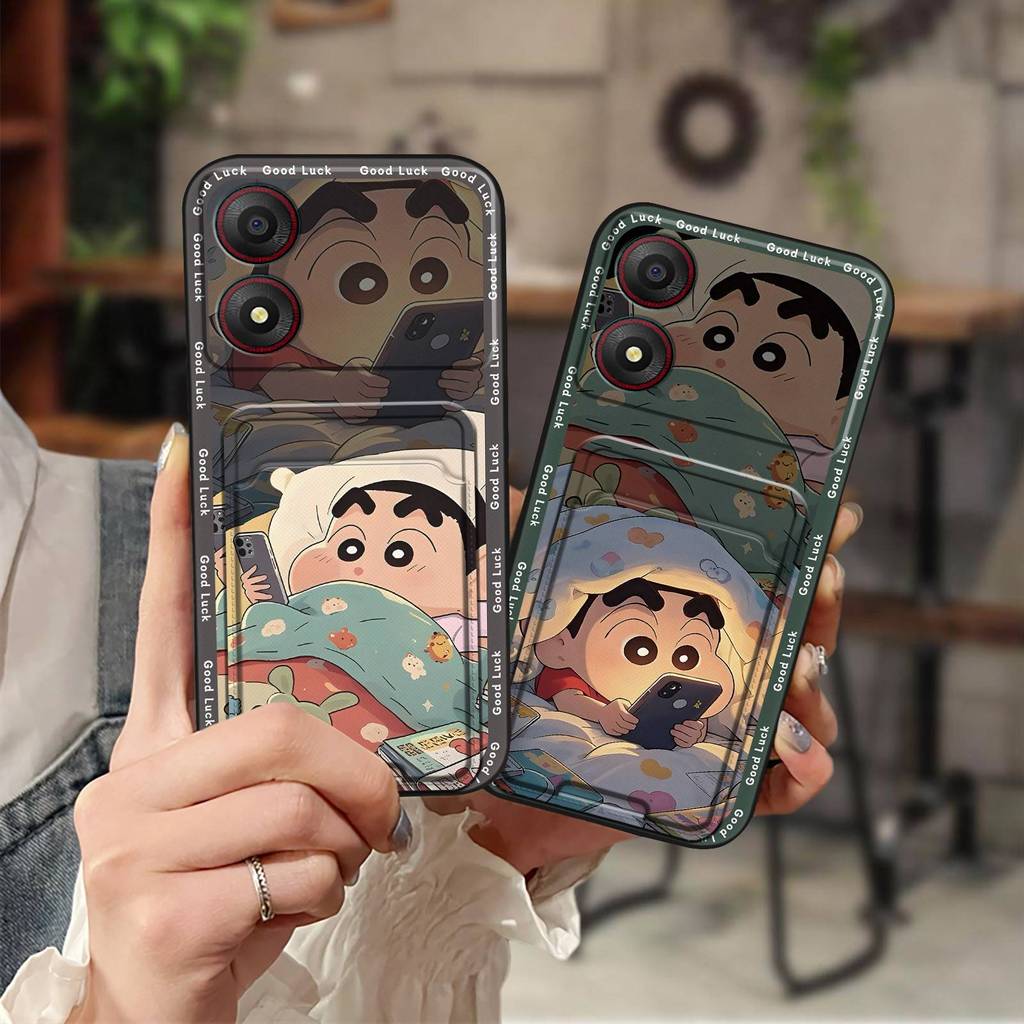 การ์ตูนช่องใส่การ์ดเคสโทรศัพท์สําหรับ ZTE Blade A34 การ์ดซิลิโคนกันกระแทกแฟชั่นออกแบบป้องกันฝุ่น Ant