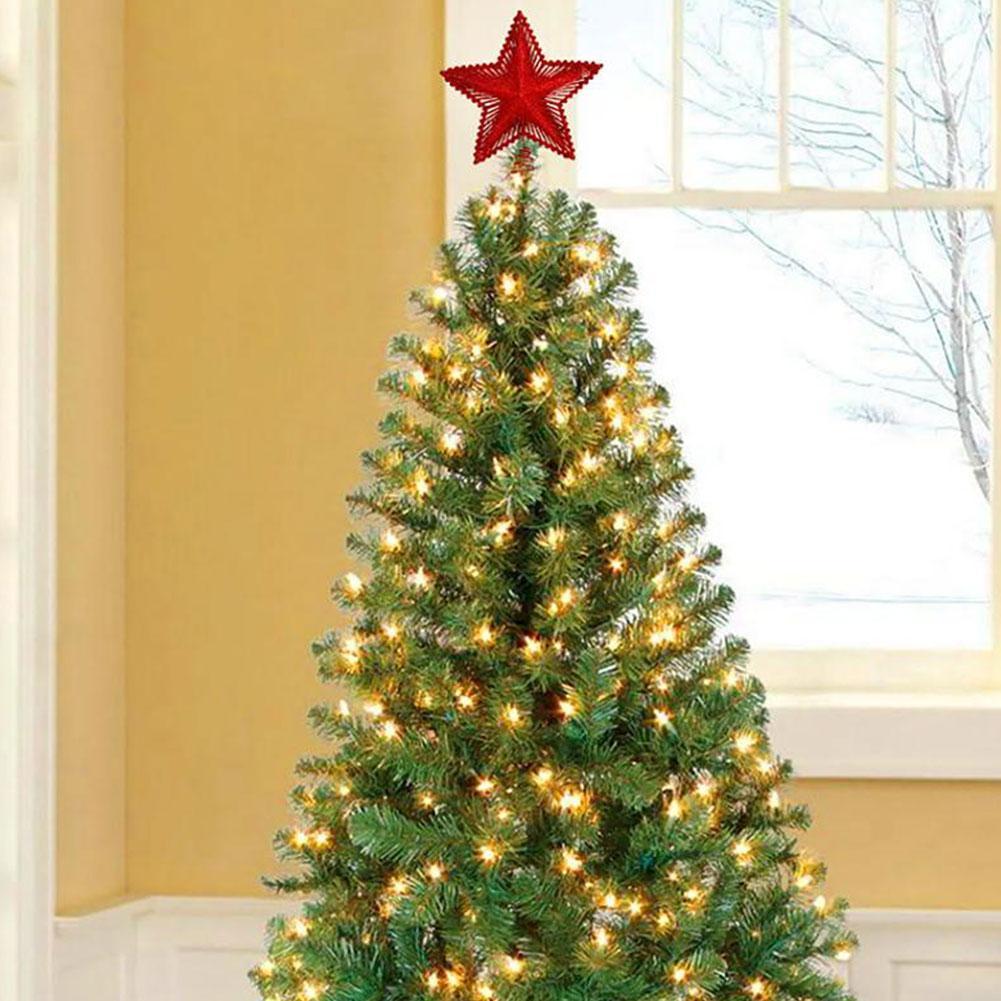 23 * 20 ซม.ต้นคริสต์มาส Top Star ต้นคริสต์มาสเกล็ดหิมะจี้ตกแต่งบ้านใหม่ K0v2