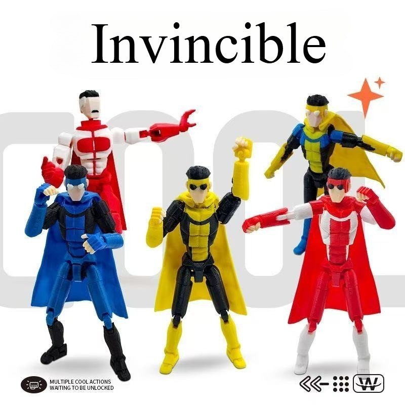 Invincible Action Figure Lucky 13 Mark 3Dการพิมพ์ของเล่นTitan 13 OmniนักรบDummy T13 Action Figureของเล่นเคลื่อนย้ายได้รูป