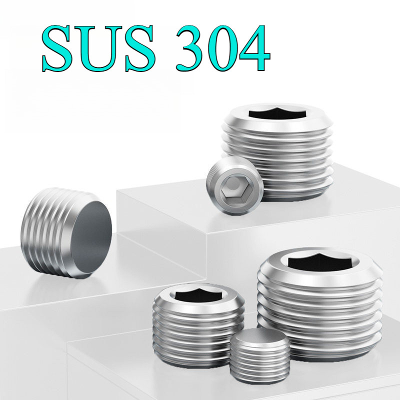 304 ปลั๊กหกเหลี่ยมสแตนเลส NPT/PT ลวดด้านนอกปลั๊กตุ๊กตา 2RC ท่อปลั๊กคอ NPT ปลั๊กน้ํามัน XSF-SS