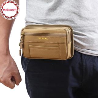 MeikoDeft ผู้ชายผ้าใบกระเป๋าโทรศัพท์มือถือ Mini เหรียญขนาดเล…