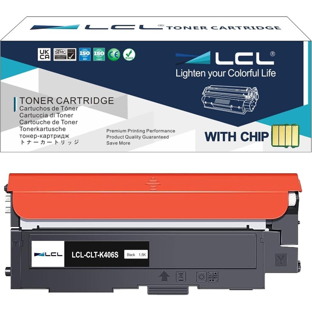 LCL Compatible Toner Cartridge Replacement for Samsung CLT-K406S CLT-406S CLP360 CLX-3300 CLX-3305FW