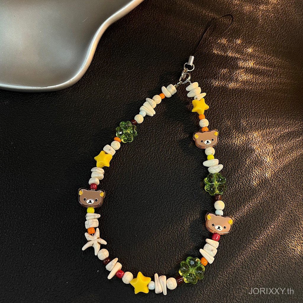 Star Four-leaf Clover Rilakkumaจี้โทรศัพท์มือถือcdกล้องCuckoo Book Card Bookจี้Diyสร้อยข้อมือลูกปัดCreative