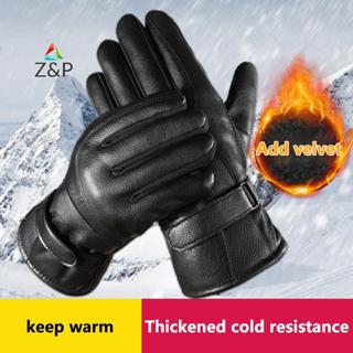 ถุงมือหนังแบบสัมผัสได้ สำหรับผู้ขับขี่รถจักรยานยนต์ในฤดูหนาว…