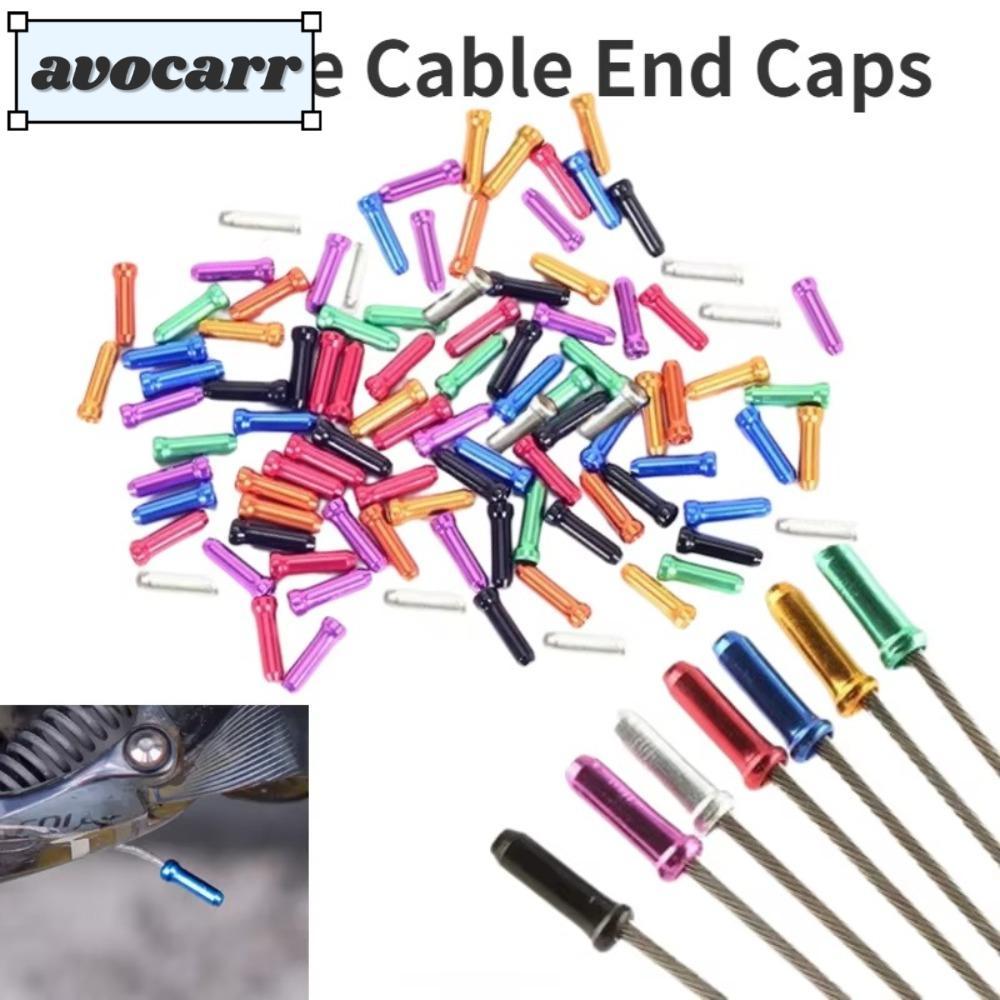 AVOCAR สายเบรคจักรยานพร้อม End Caps ขนาด 50 ชิ้น ผลิตจากอลูมิเนียมหลากหลายสี สำหรับจักรยาน MTB และเสือหมอบ