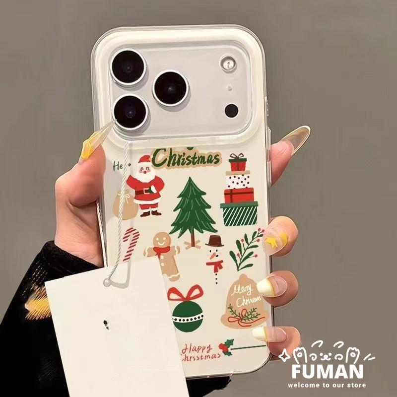 SAMSUNG ใหม่คริสต์มาสสีขาวเคสโทรศัพท์สําหรับSamsung Galaxy A07 A06 A05S M05 F05 A04S A04E M04 F04 A0