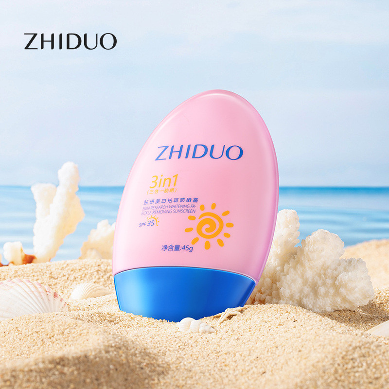 Zhiduo Fuyan ไวท์เทนนิ่ง Freckle Removal ครีมกันแดด SPF35 ครีมกันแดดทั้งร่างกายแยกครีมกันแดดโลชั่น 4