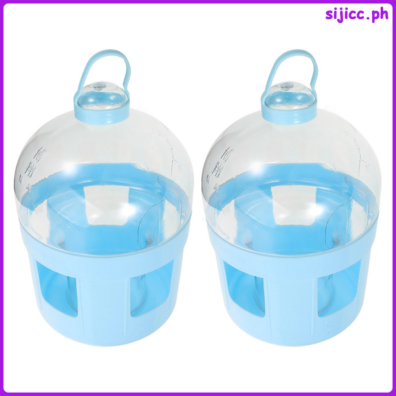 2 ชิ้นขวดน้ํานกเครื่องดื่ม Waterer สําหรับกรง 24.00X15.00X15.00 ซม.Sky- ABS sijicc