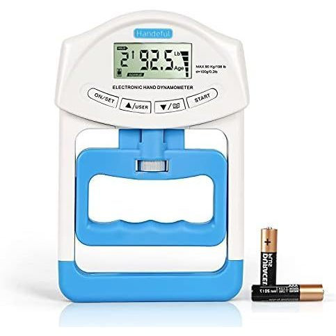 Handeful Grip Strength Tester, Hand Grip Dynamometer (198Lbs / 90Kgs), การทดสอบด้ามจับอิเล็กทรอนิกส์