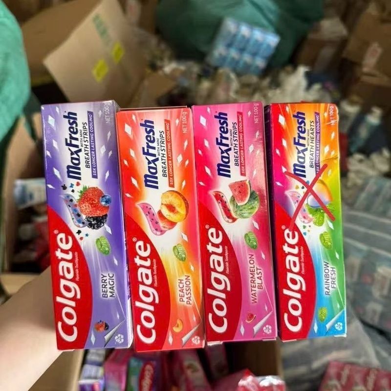 T Thailand ยาสีฟันคอลเกต Dopamine Icy Rainbow Watermelon Peach Adult Whitening Tooth Fresh Breath 10