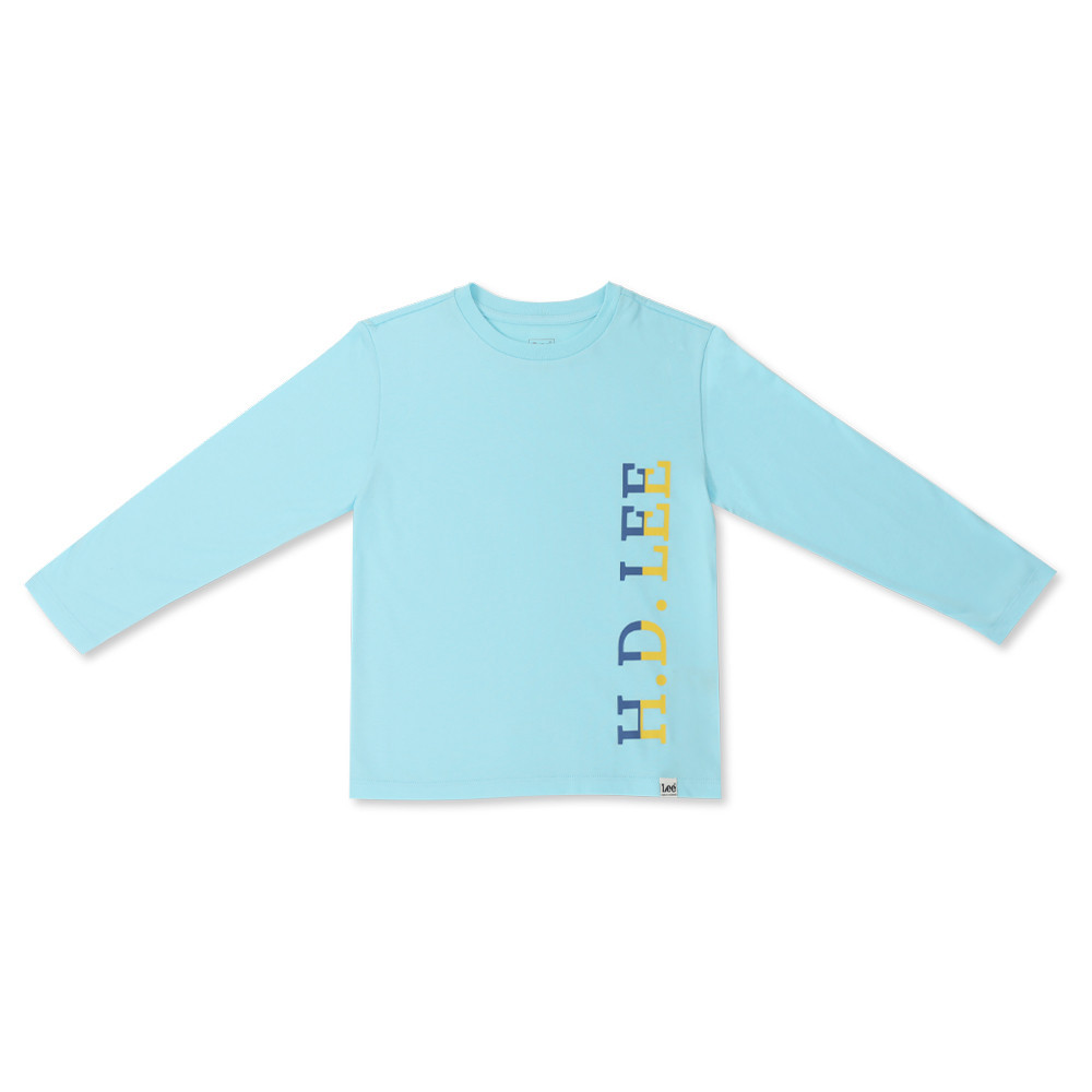 LEE KIDS เสื้อยืดแขนยาวเด็กผู้ชาย ทรง Regular รุ่น LK S625UTLSF10 – สีฟ้า ราคา ถูกที่สุด ดีลบีเคเค แกลเลอรีภาพที่ 2