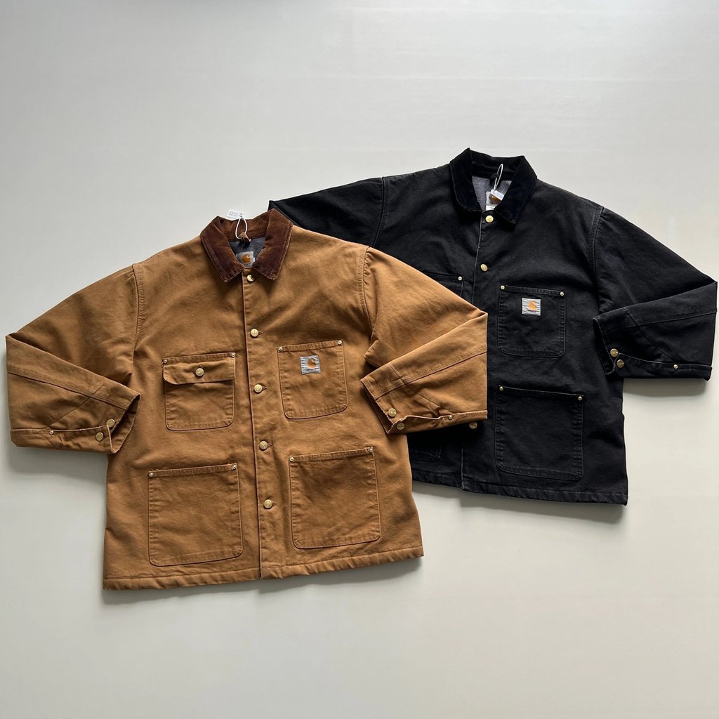 KUCH Car---tt Michigan C01Washed distressed hunting jacket, barn-style canvas work jacket