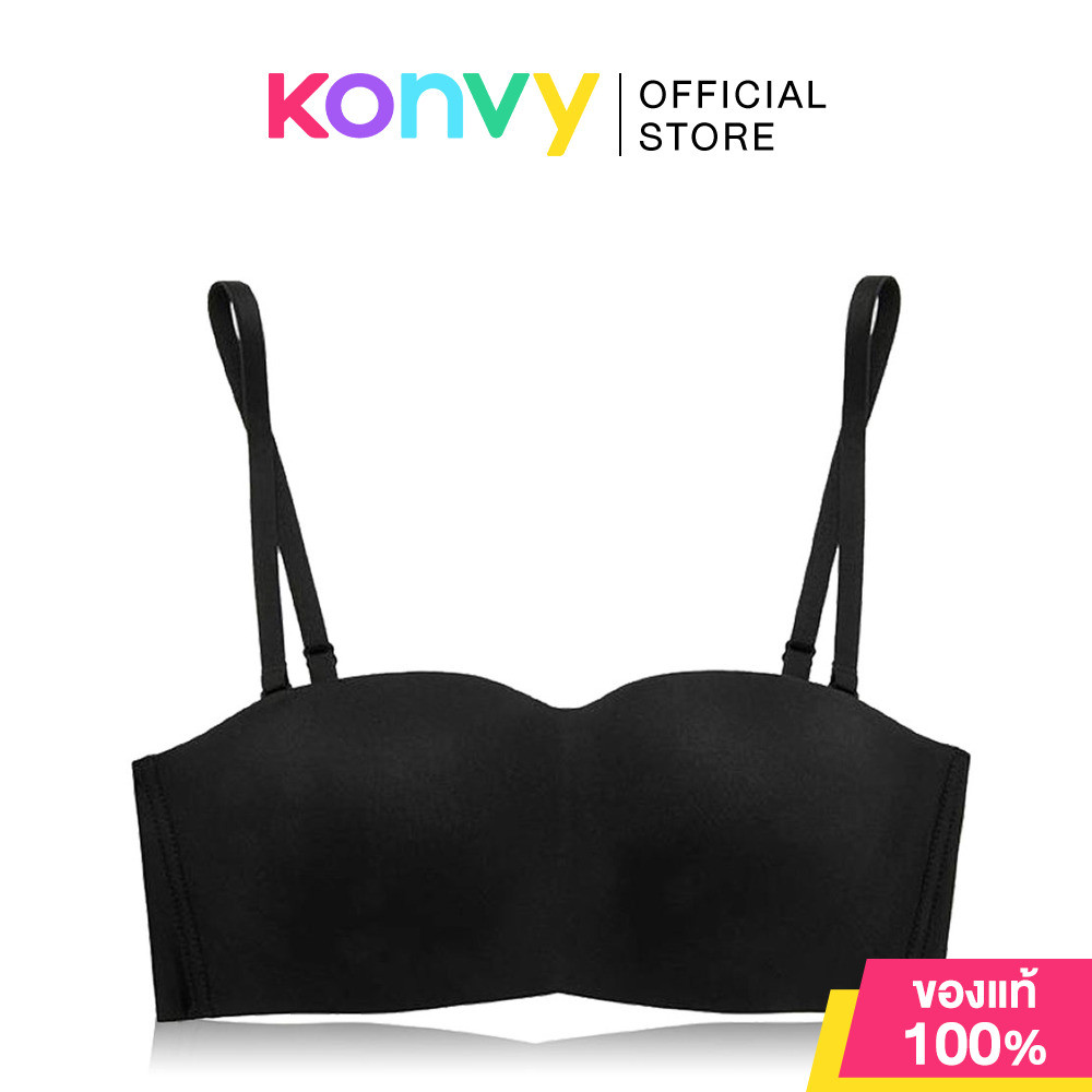 Sabina Pretty Perfect Level 1 Wireless Strapless 1pc #Black เสื้อชั้นใน ซาบีน่า เกาะอก ไร้โครง สีดำ