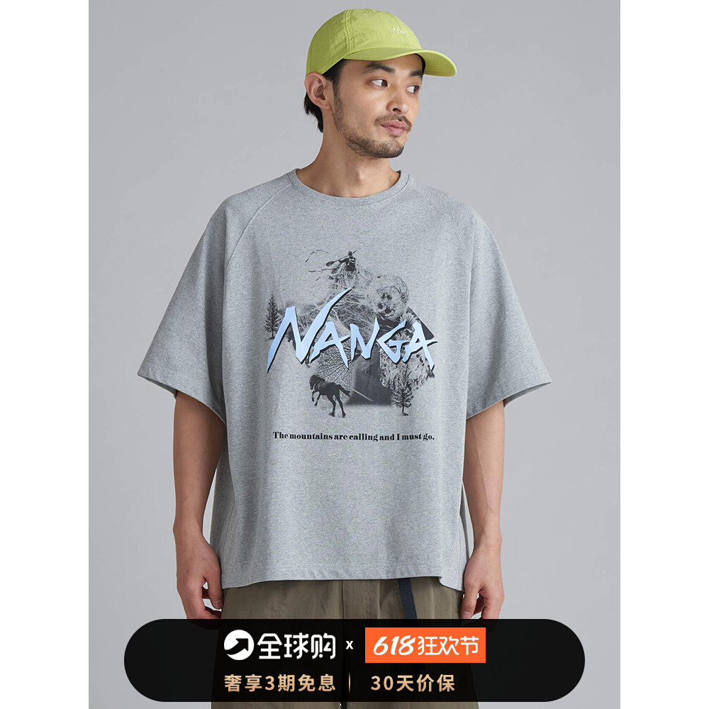 เสื้อยืดแขนสั้น Nanga Eco Hybrid Echo Tee พิมพ์ลายรอบคอ สวมใส่ง่ายทั้งวัน