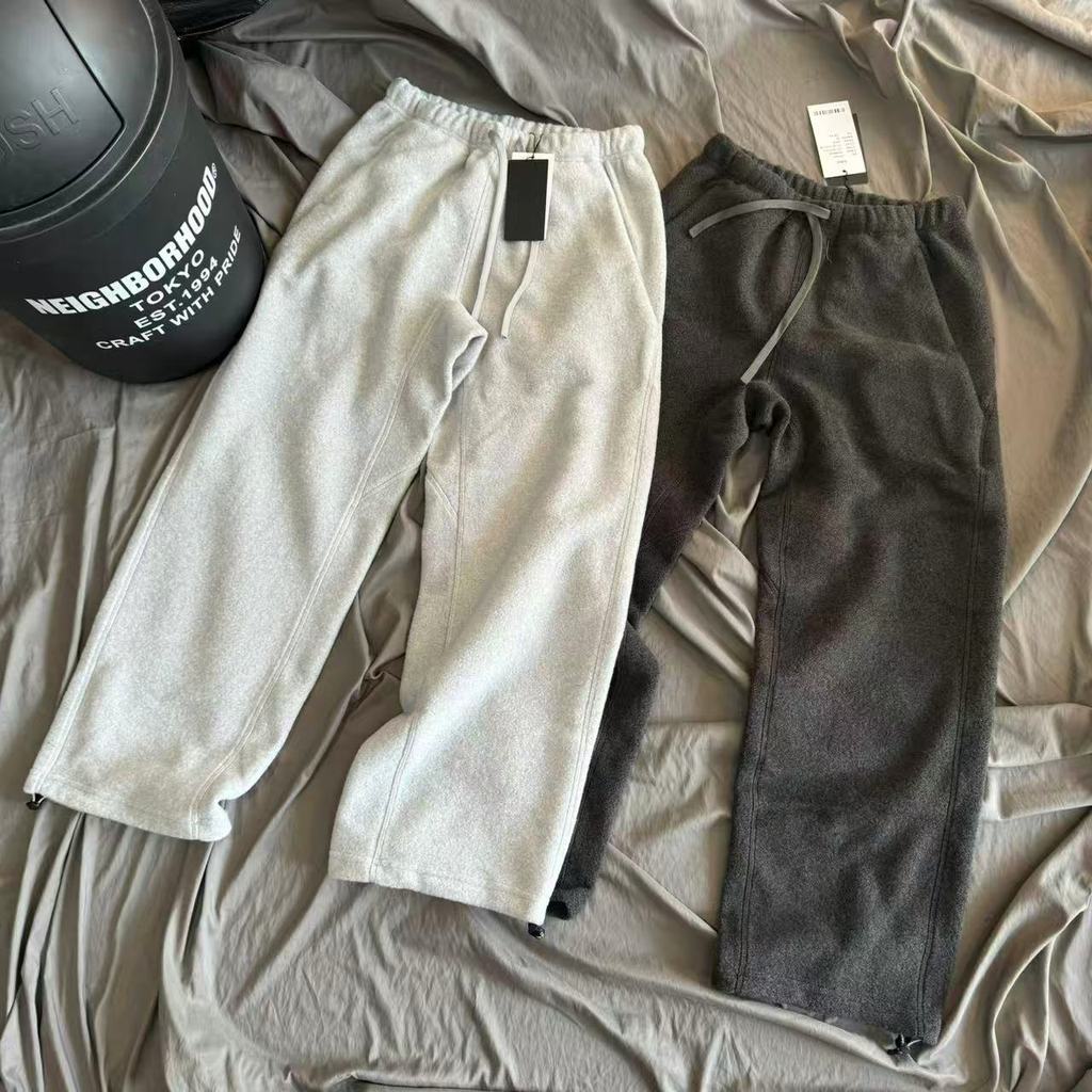 HL81 Gold Win Outdoor rainflower fleece drawstring wide-leg sweatpants, loose fit, plus size, unisex