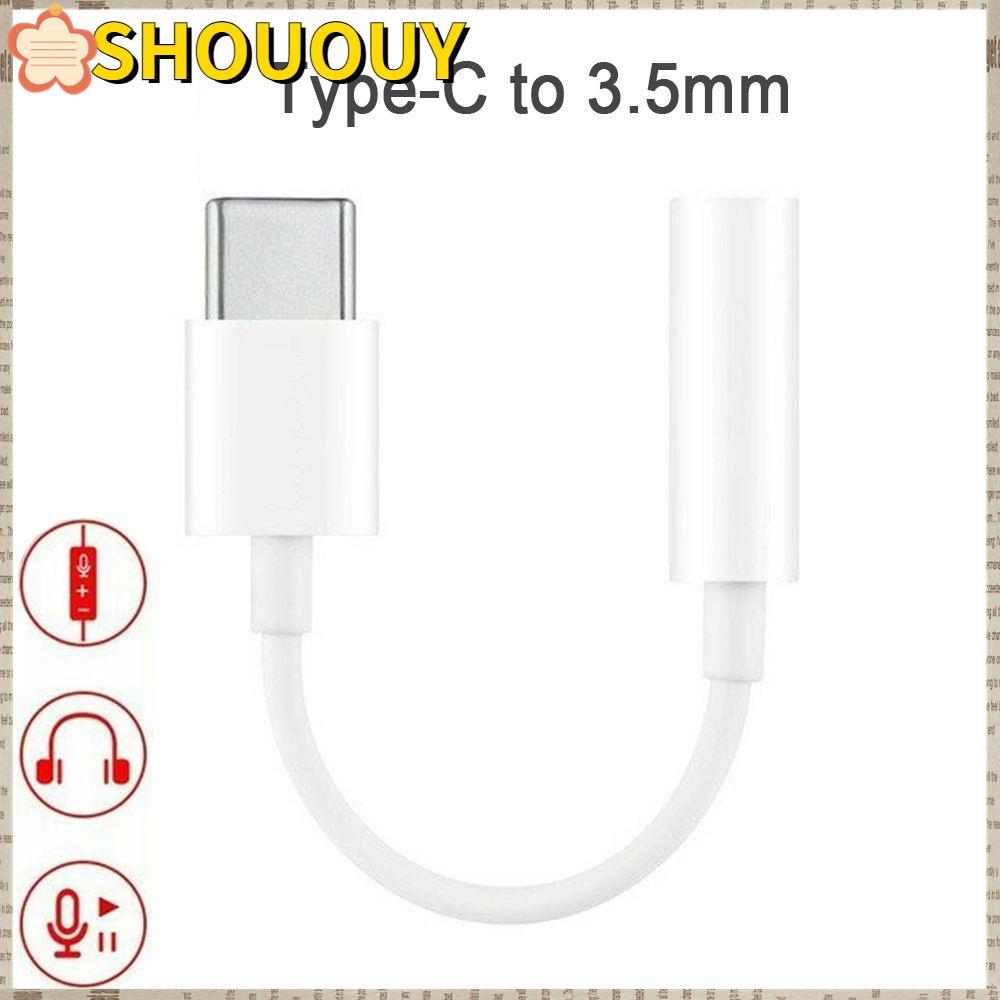 SHOUUY Type C USB ถึง 3.5 มม. แจ็คเสียงแบบพกพา AUX USB-C ชาย