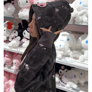 2026 BAPE แฟชั่นเสื้อแจ็กเก็ตลําลองลายพรางสไตล์ใหม่สําหรับผู้ชายและผู้หญิง 0819