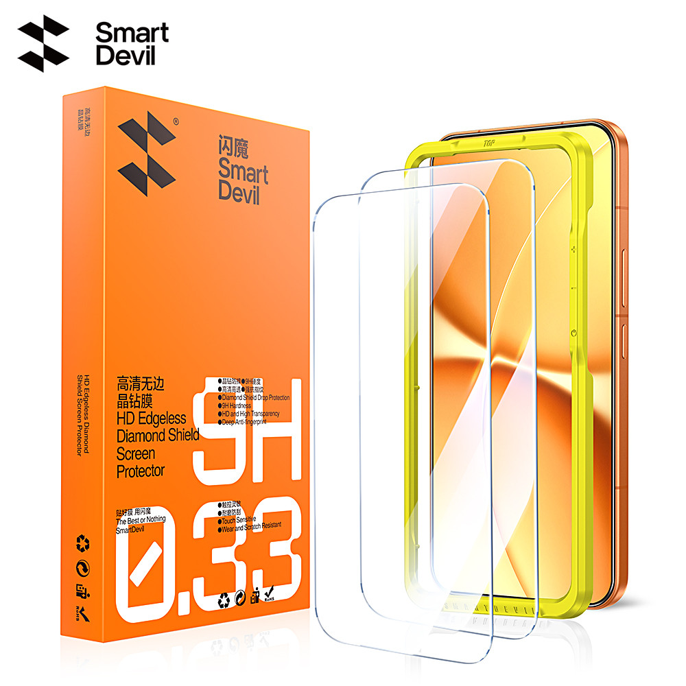 SmartDevil HD คริสตัลเพชรกระจกนิรภัยสําหรับ POCO X8 Pro/X8 Pro Max/Redmi Turbo 5Max/5 Shatterproof Drop-Resistant ลายนิ้วมือสูง Bezel-Less