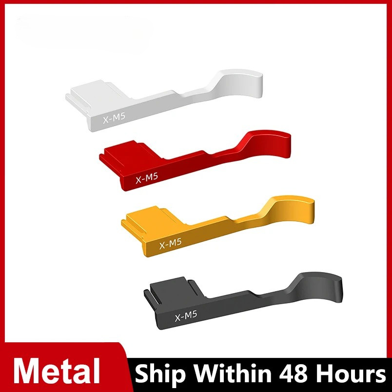 Metal Thumb Grip สําหรับ FUJIFILM X-M5 กล้อง Mini Hot Shoe Thumb Up Grip สําหรับ XM5 โลโก้พร้อมด้ายฟ