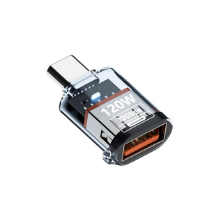 ตัวแปลง USB เป็น Type-C รองรับการชาร์จเร็ว 120W และการถ่ายโอนข้อมูลความเร็วสูง อะแดปเตอร์ Type-C เป็น USB