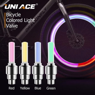 2pcs Bike Valve LED Lights-Waterproof Alloy Tire Caps for Night Riding, Neon Flash Wheel for Bikes