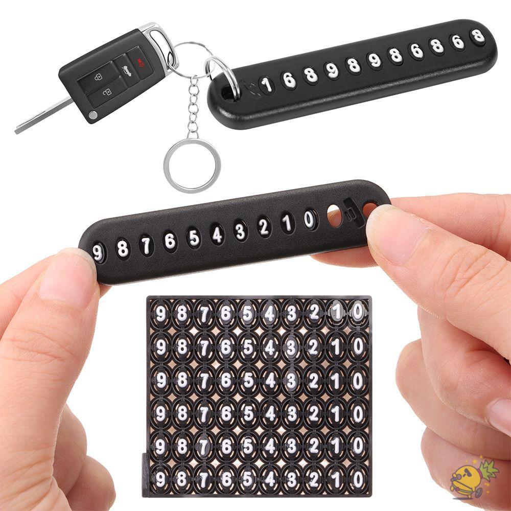 WXDX.TH พวงกุญแจหมายเลขโทรศัพท์ Creative Key Ring DIY