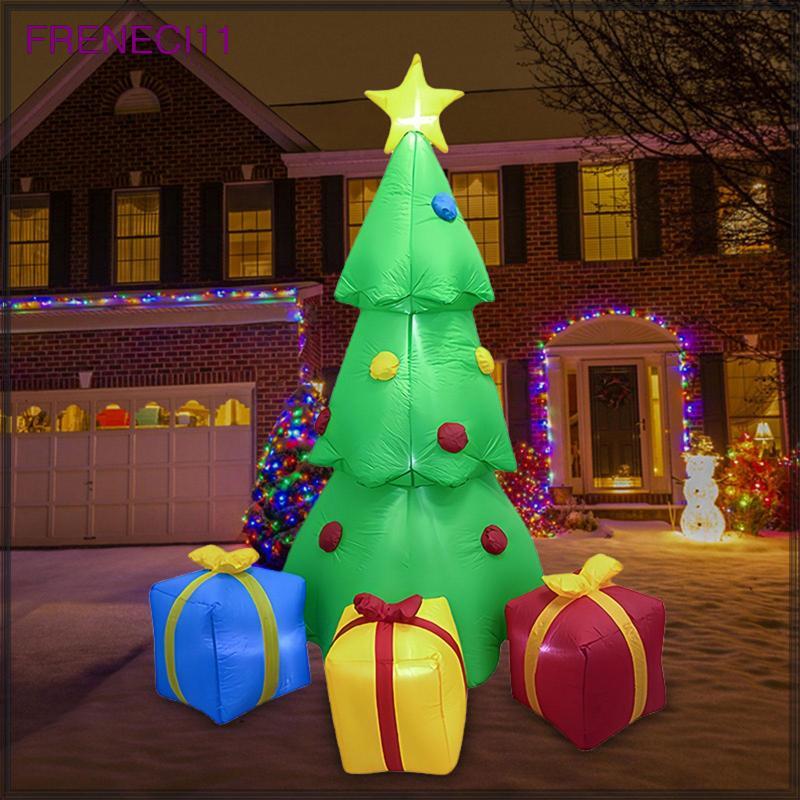 [freneci11] 7FT Christmas Inflatable Tree ของขวัญแปลกใหม่ตกแต่งไฟ LED กลางแจ้งสําหรับสนามหญ้า Garden