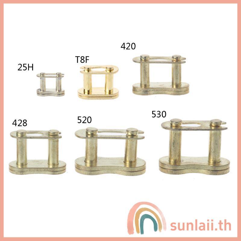 SUNLAII โซ่รถจักรยานยนต์ Master Buckle 25H T8F 420 428 520 530 โซ่เชื่อมต่อแหวน Link ข้อต่อโลหะ