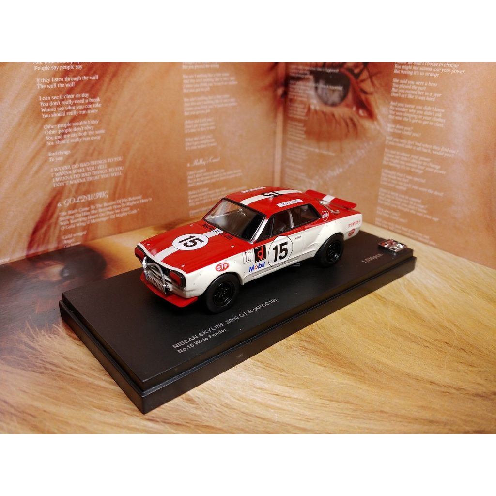 หลายเวอร์ชัน Kyosho Nissan Skyline 2000 GT-R KPGC10 Master Fuji 1972 Kitano Yuan 1/43 Kyosho Nissan 
