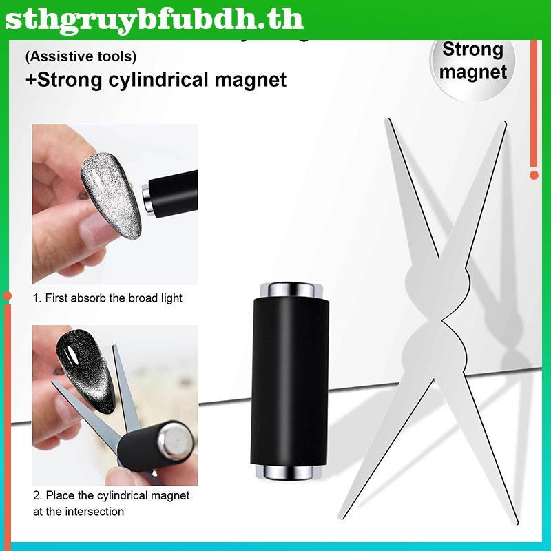 ST Multifunctional Cats Eye Nail Magnetic Sti Super Strong เจลโปแลนด์แม่เหล็กปากกากระบอกแม่เหล็ก Cats Eye แม่เหล็กเหล็กแผ่น TH