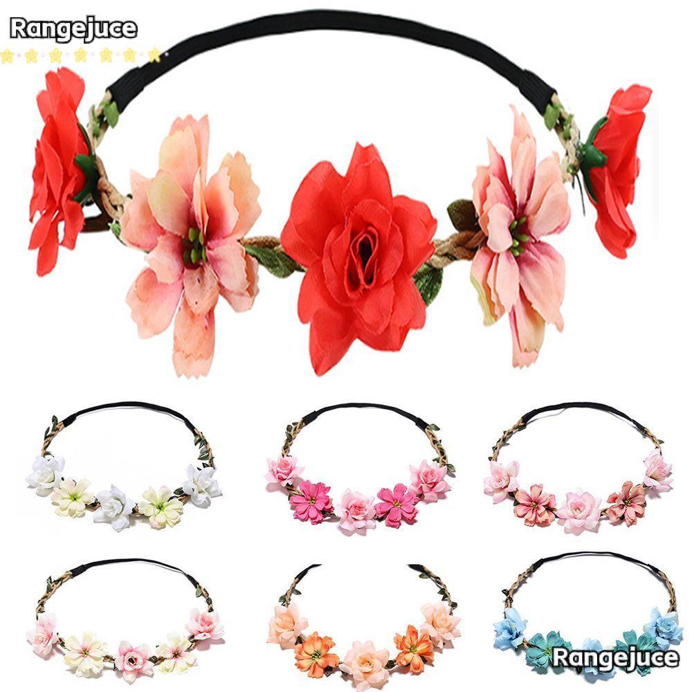 RANGEJUCE Garland Five Flowers Accessories Girl Wedding Hair Ring