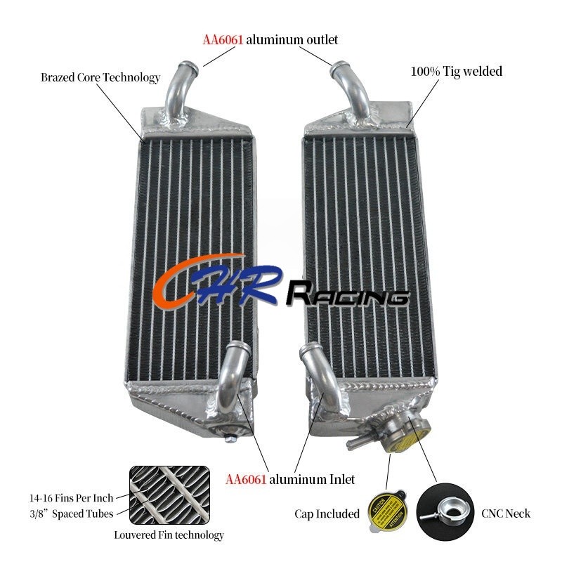 สําหรับ KTM 250SXF 250SX-F 250 SXF SX-F 2005 2006 L&R ยี่ห้อใหม่ซ้ายและขวาอลูมิเนียมหม้อน้ํา