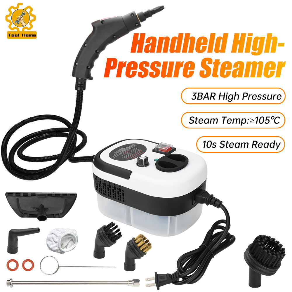 เครื่องทำความสะอาดไอน้ำแบบพกพา 2500W แบบพกพา พร้อมหัวแปรง สําหรับห้องครัว เฟอร์นิเจอร์ ห้องน้ํา รถยนต์