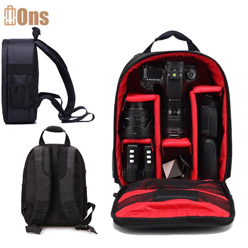 Ons กันน้ํา DSLR SLR กล้องนุ่มกระเป๋ากระเป๋าเป้สะพายหลัง Rucksack สําหรับ Canon Nikon Sony ที่