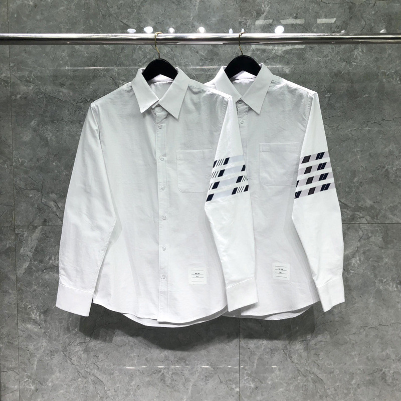 48KC thombrowne New spring/summer casual versatile trendy design striped four-bar shirt