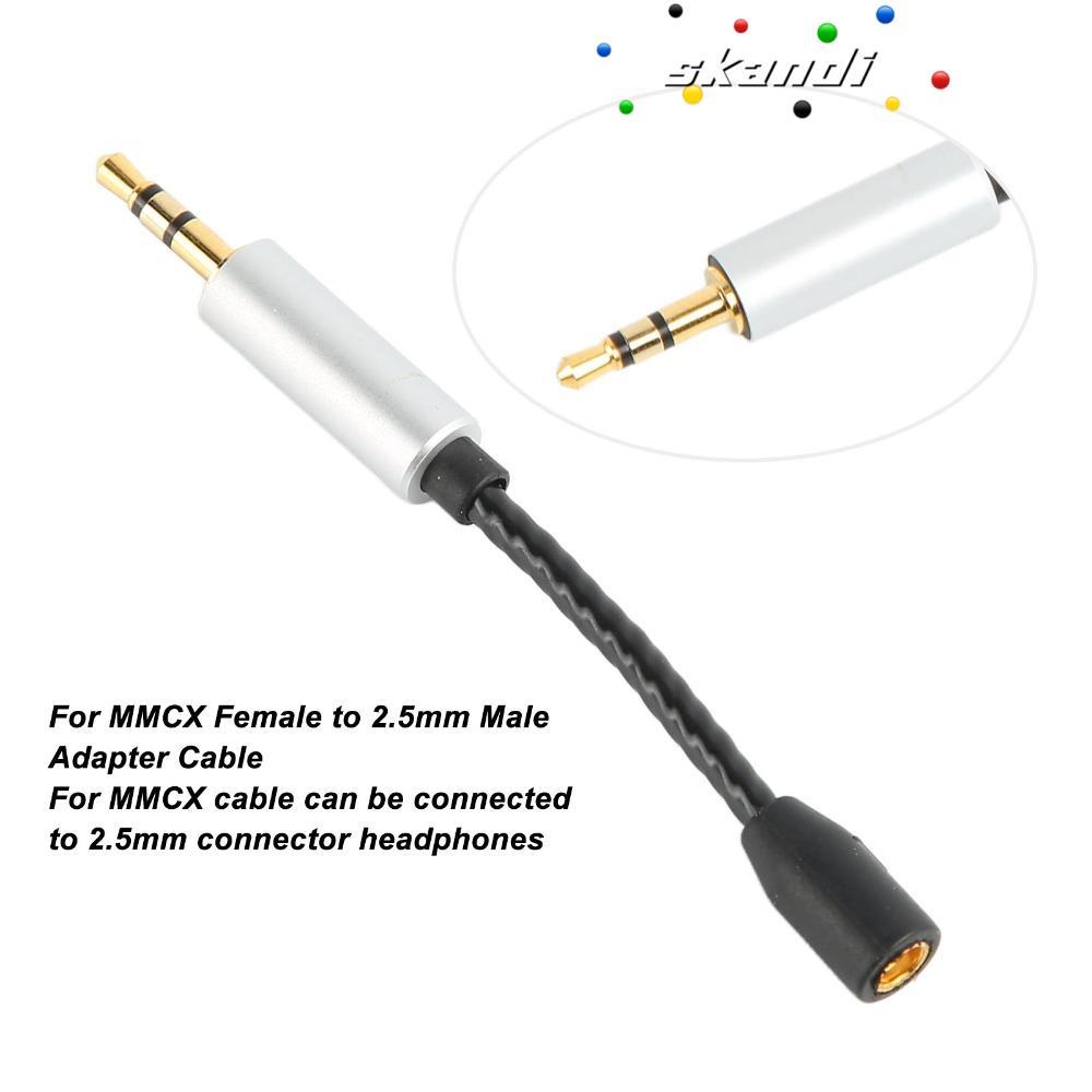SKANDI 2PCS สําหรับ MMCX ถึง 2.5 มม.สายอะแดปเตอร์, Gold Plated Interface Plug and Play Lossless Soun