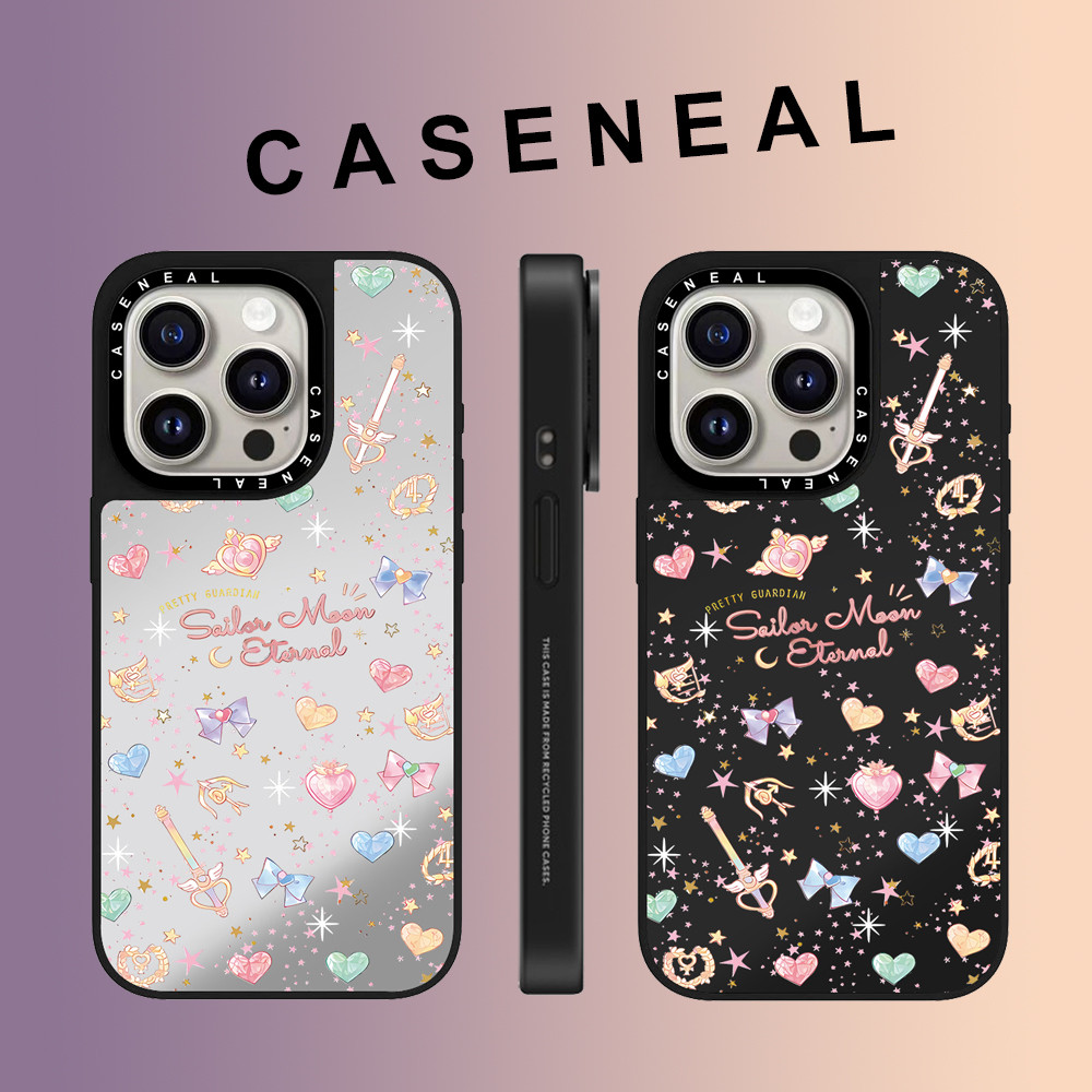 CASENEAL Graffiti Girl สติกเกอร์กระจกด้านหน้าอะคริลิคใสเคสโทรศัพท์สําหรับ iPhone 17 Pro Max 16 ProMax 15Pro 14 Plus 13 12 โทรศัพท์กันกระแทกขอบนุ่มฮาร์ดป้องกันกรณี