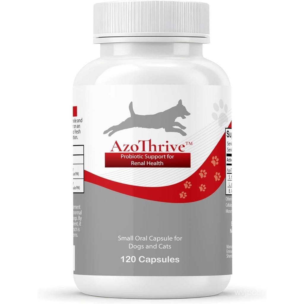 AZOTHRIVE - อาหารเสริมโปรไบโอติกไตสําหรับแมวและสุนัข - 18 Billion CFU - จัดการโรคไต - CKD - Made in 
