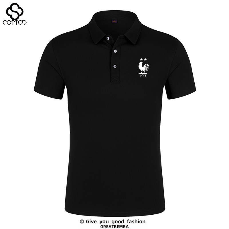 【polo】 2026 ฟุตบอลโลก Mega Mega เสื้อโปโลทีมฝรั่งเศส เสื้อยืดคอปกแขนสั้นฟุตบอลชายโปโลผ้าฝ้าย