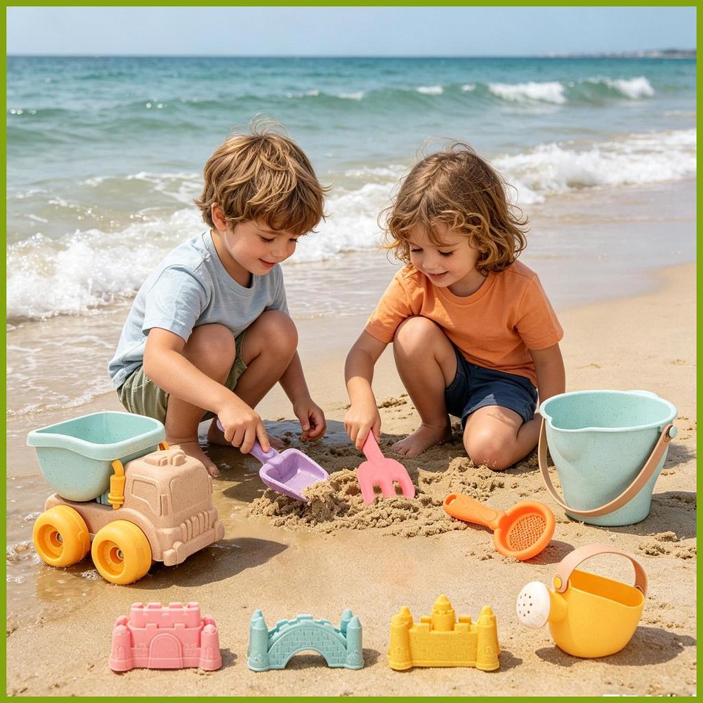 Sandbox ของเล่นสําหรับเด็ก Sandbox เกม Beach Bucket และ Shovel Playset สําหรับชายหญิง Preschoolers อ