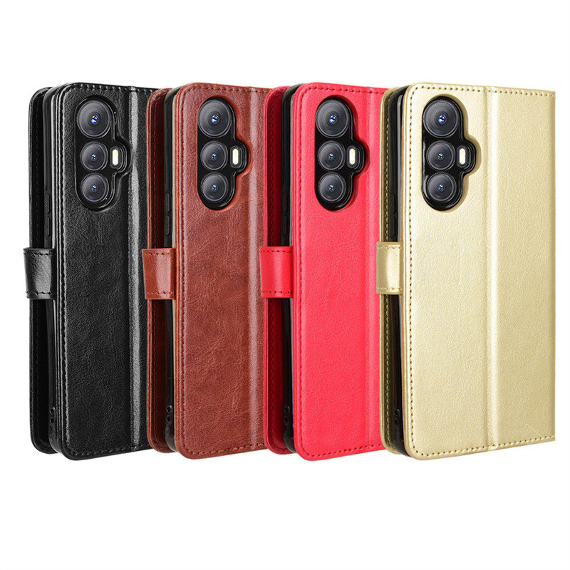 เหมาะสําหรับ Cooper Cubot Max 5 เคสโทรศัพท์ Flip Card Lanyard Crazy Horse รูปแบบโทรศัพท์ซองหนังกรณีป