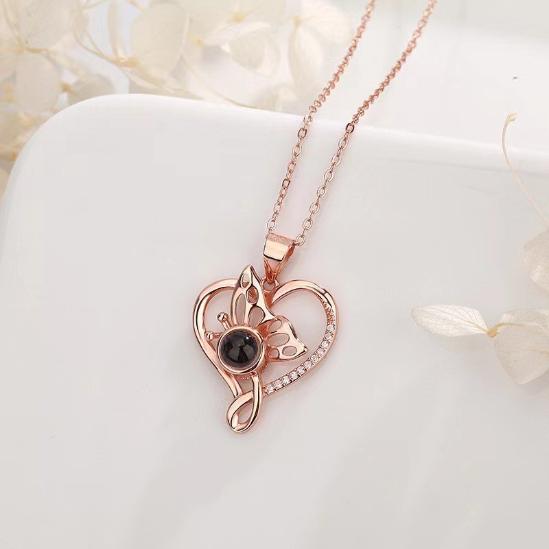 สร้อยคอผีเสื้อเงินSterling Silver 925 พร้อมจี้กำหนดเอง