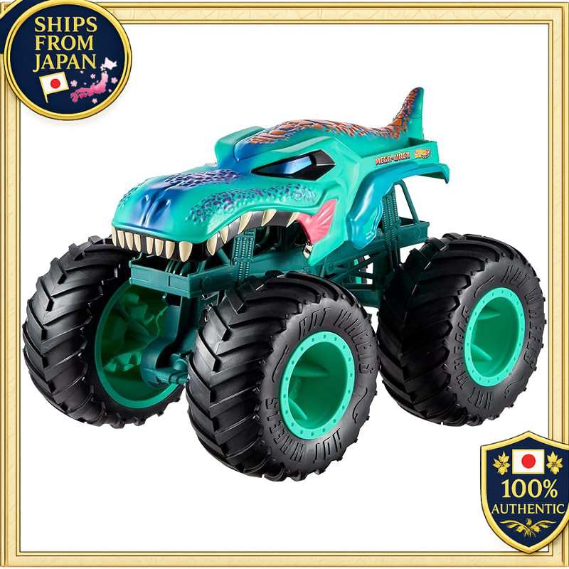 Hot Wheels Monster Trucks Super Big Mega Rex Vehicle Toy Diecast 3 Years Old Green JJN47