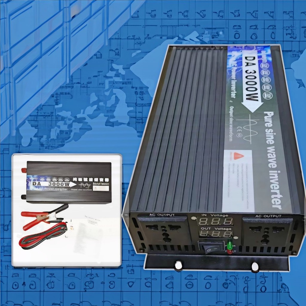 อินเวอร์เตอร์ 6000W sine แปลงไฟรถเป็นไฟบ้าน ปลอดภัย