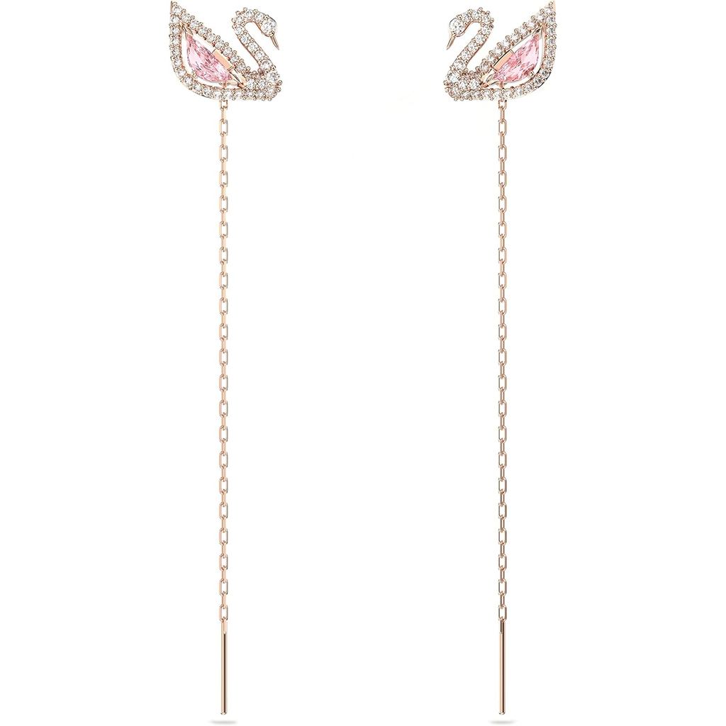คอลเลกชันเครื่องประดับ Swarovski Dazzling Swan พร้อมคริสตัลสีฟ้า สีชมพู และคริสตัลใส