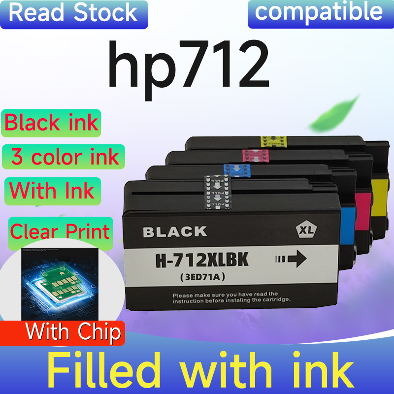 ใช้งานร่วมกับ HP 712B HP 712 ตลับหมึกสีดําสําหรับ HP Designjet T210 T230 T250 T650 T630 เครื่องพิมพ์